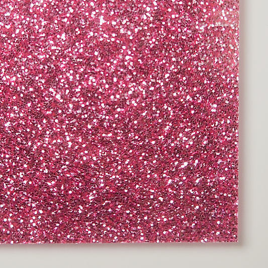 Pink glitter cast acrylic sheet swatch