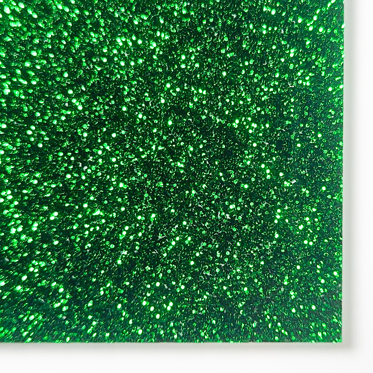 Green glitter cast acrylic sheet swatch