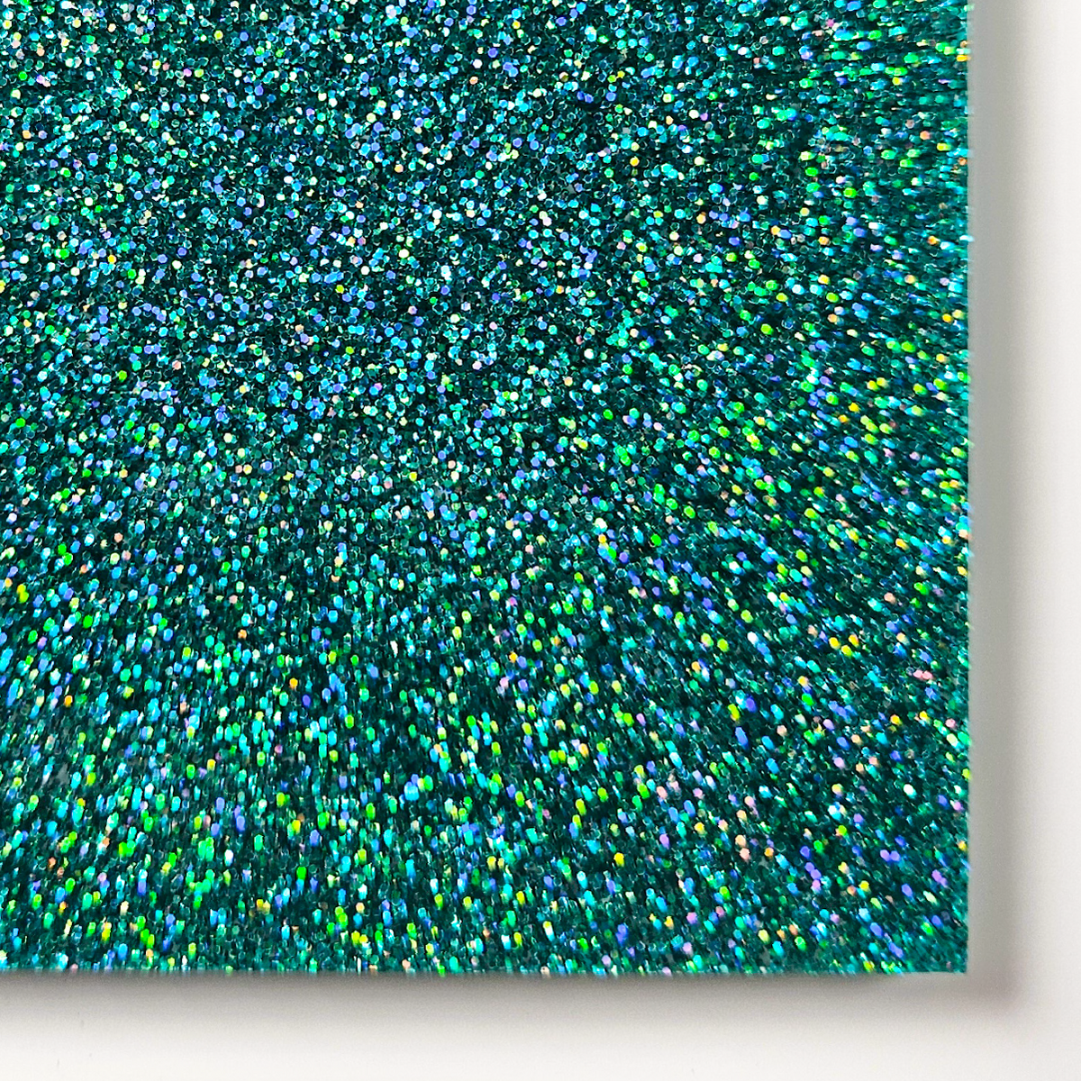 Turquoise glitter cast acrylic sheet swatch